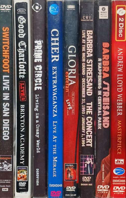 Collection of 8 Music DVDs