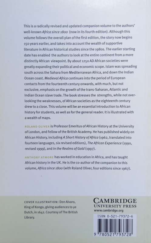 Roland Oliver & Anthony Atmore, Medieval Africa, 1250-1800
