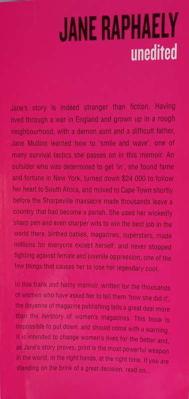 Jane Raphaely, Unedited: True Tales of a Fun Fearless Female