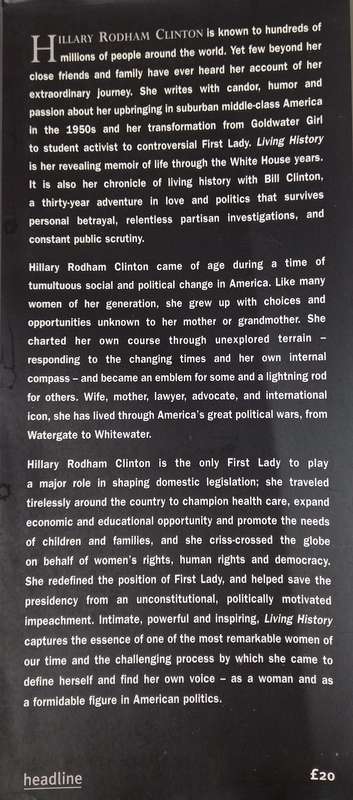 Hillary Rodham Clinton, Living History: Memoirs