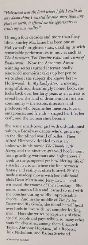Shirley Maclaine, My Lucky Stars: A Hollywood Memoir