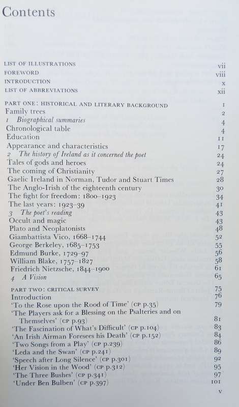 Edward Malins, A Preface to Yeats