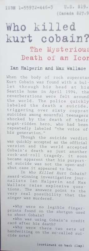 Ian Halperin & Max Wallace, Who Killed Kurt Cobain? The Mysterious Death of an Icon