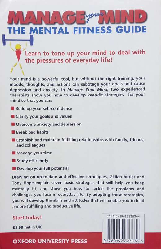Gillian Butler & Tony Hope, Manage Your Mind: The Mental Fitness Guide