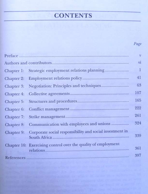 B.J. Swanepoel, The Management of Employment Relations