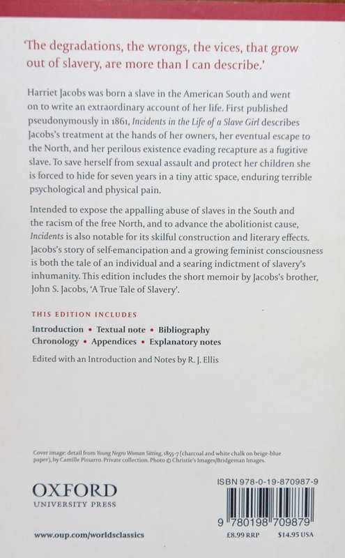 Harriet Jacobs, Incidents in the Life of a Slave Girl