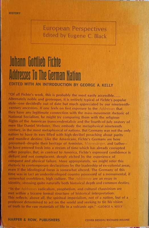 Johann Gottlieb Fichte, Addresses to the German Nation