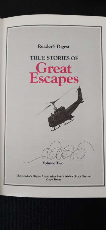 True Stories of Great Escapes by Reader's Digest - Set of 2 books, Vol 1 & 2