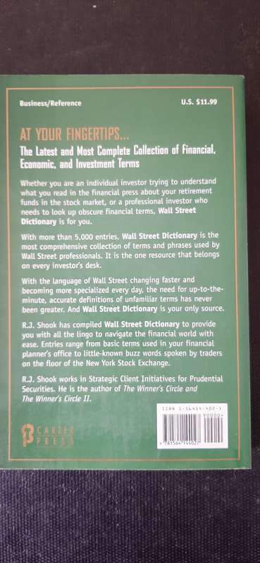 Wall Street Dictionary by R.J. Shook