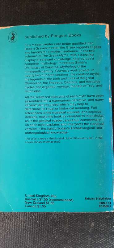 The Greek Myths: 1 and 2 by Robert Graves (Sale for both books combined)