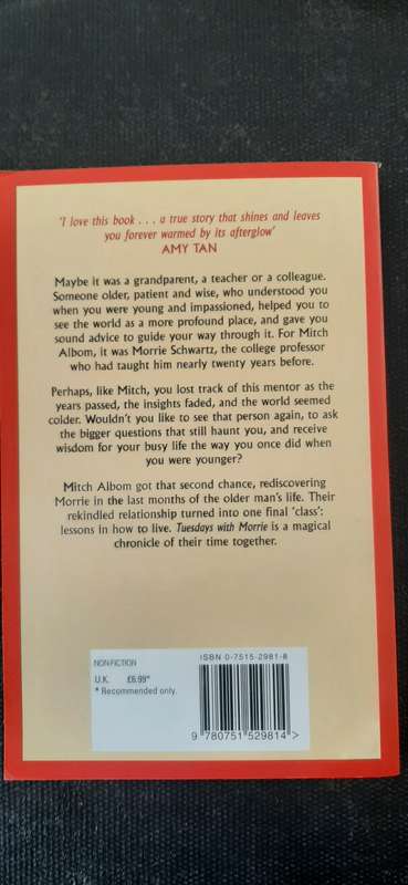 Tuesdays with Morrie by Mitch Albom