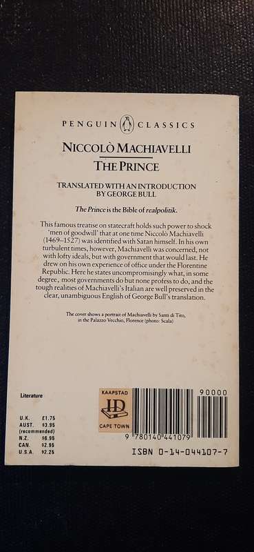 The Prince by Niccolo Machiavelli