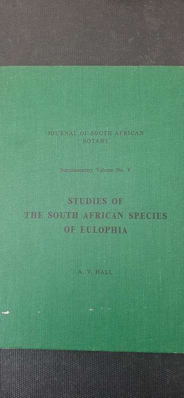 Studies of The South African Species of Eulophia by A.V. Hall