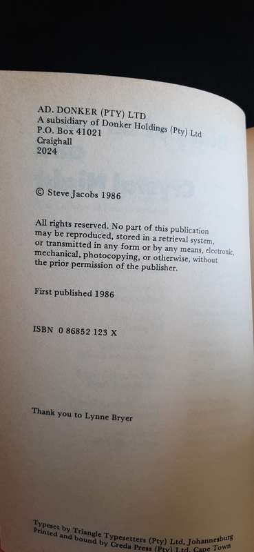 Diary of an Exile by Steve Jacobs (First Edition, two titles includes Chrystal Night)