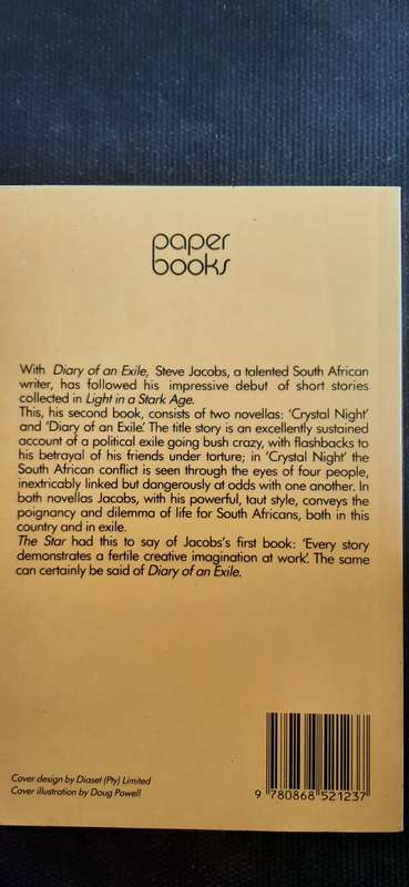 Diary of an Exile by Steve Jacobs (First Edition, two titles includes Chrystal Night)