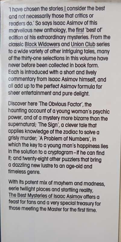 The Best Mysteries of Isaac Asimov by Isaac Asimov