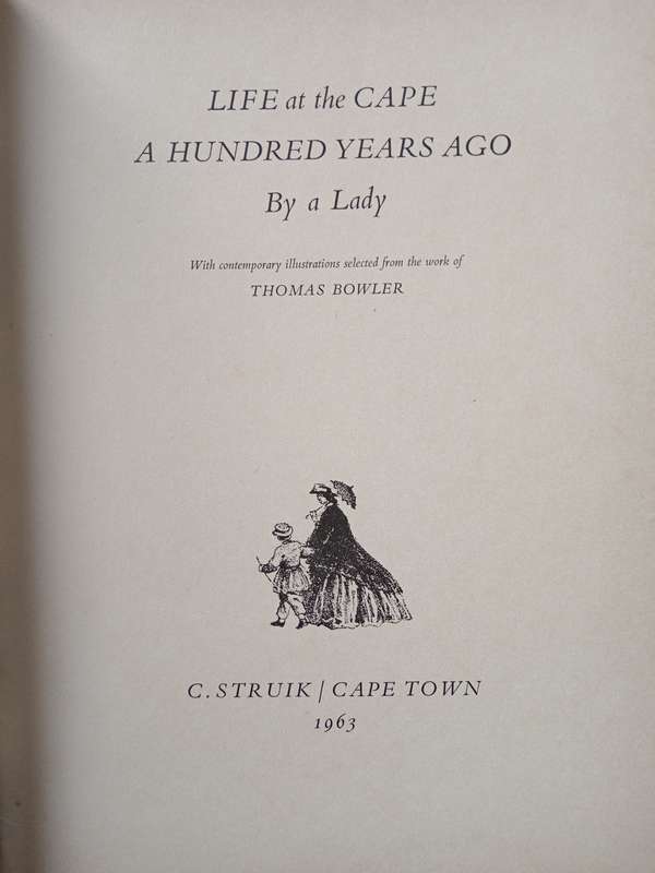 Life at The Cape over 100 years ago by A Lady