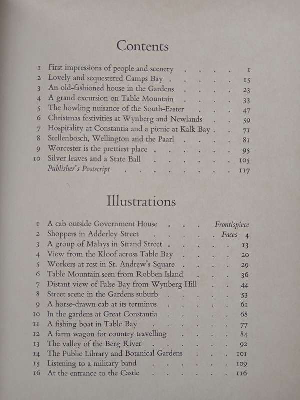 Life at The Cape over 100 years ago by A Lady