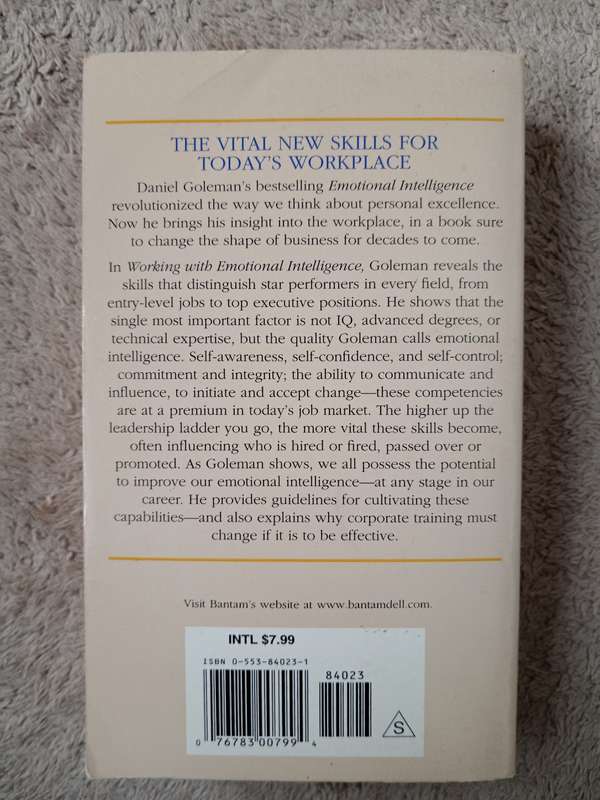 Working with Emotional Intelligence by Daniel Goleman
