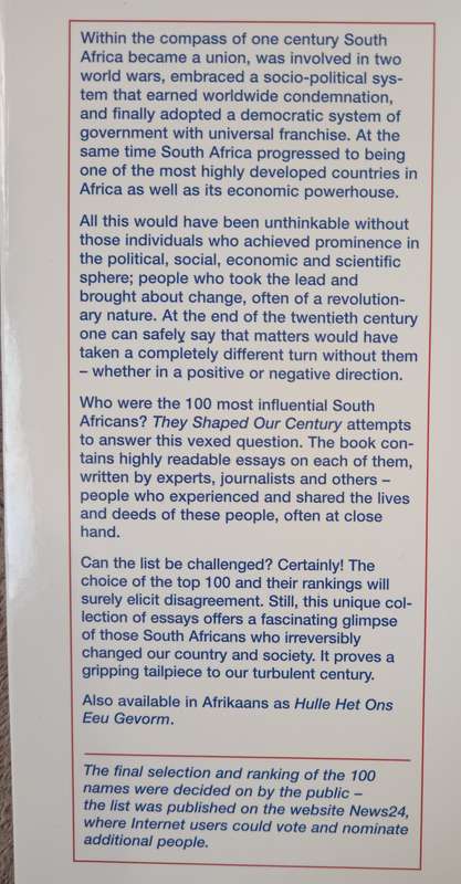 They Shaped Our Century The Most Influential South Africans of the 20th Century