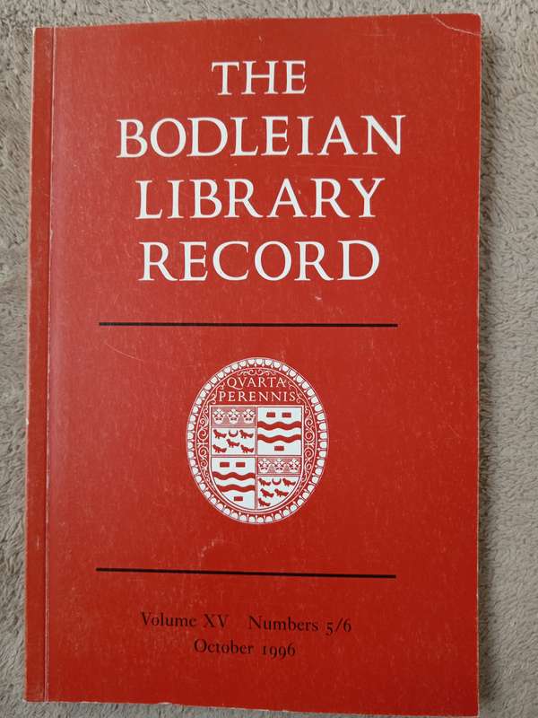 The Bodleian Library Record