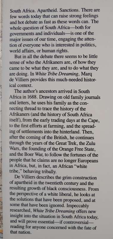 White Tribe Dreaming by Marq de Villiers