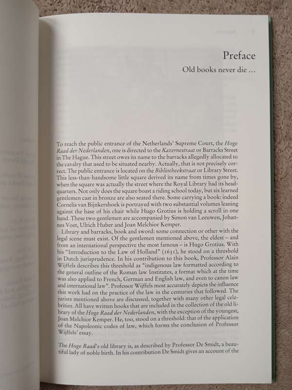 The Old Library of the Supreme Court of the Netherlands Edited by JGB Pikkemaat