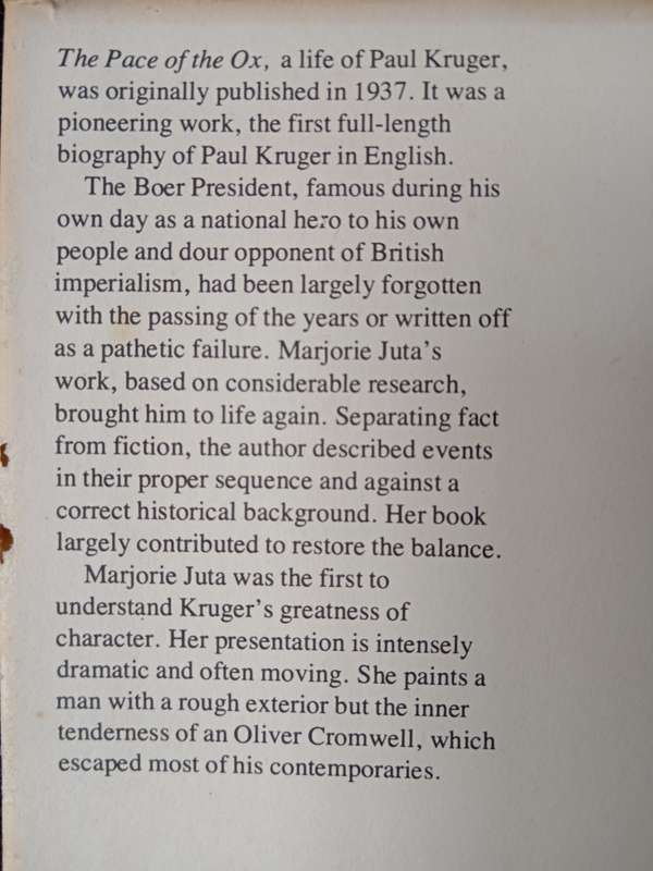 The pace of the ox by Marjorie Juta