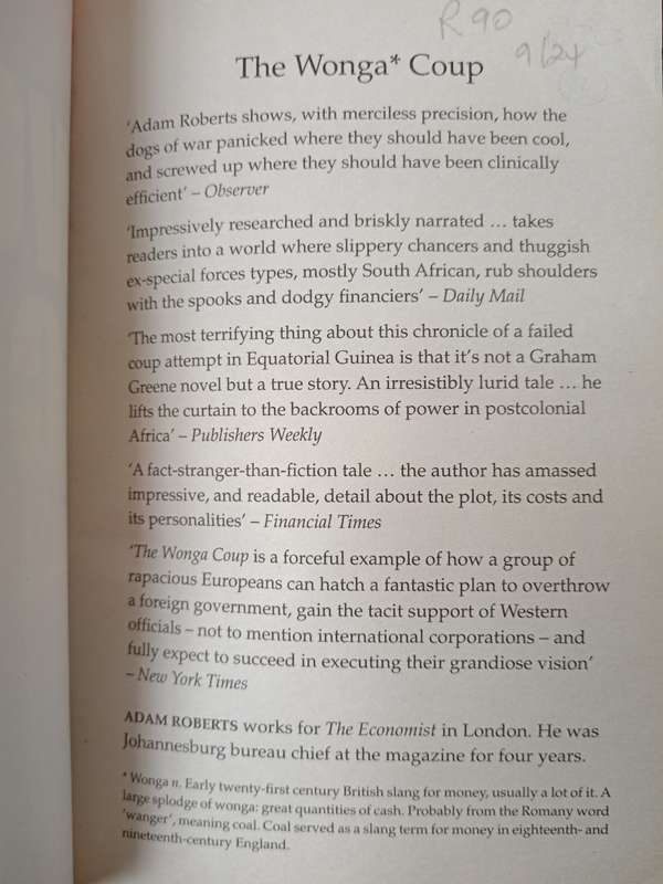 The Wonga Coup by Adam Roberts