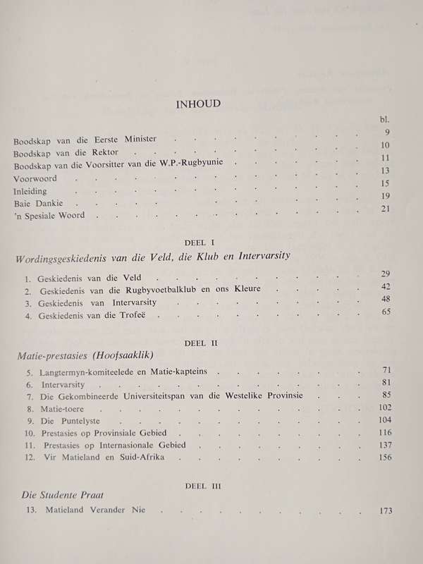 Met die Maaties op die Rugbyveld 1880-1995 Compiled by Danie Craven & Piet Jordaan