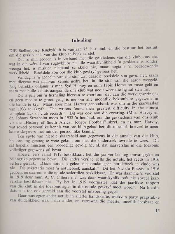 Met die Maaties op die Rugbyveld 1880-1995 Compiled by Danie Craven & Piet Jordaan