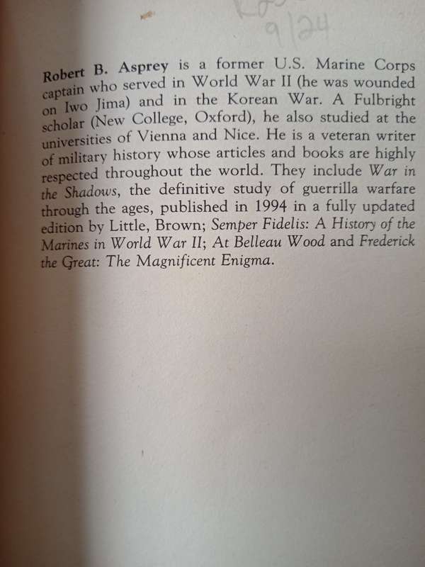 The German High Command at War by Robert B Asprey