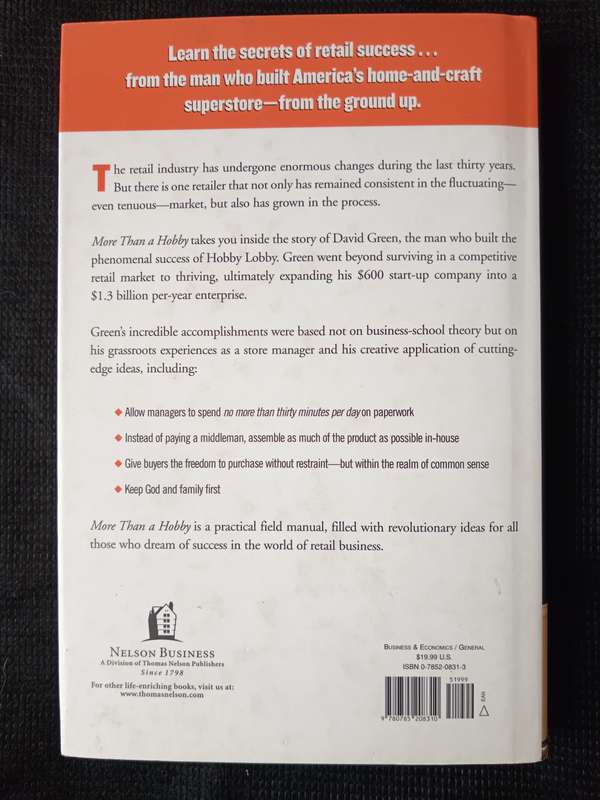More Than a Hobby by David Green with Dean Merrill