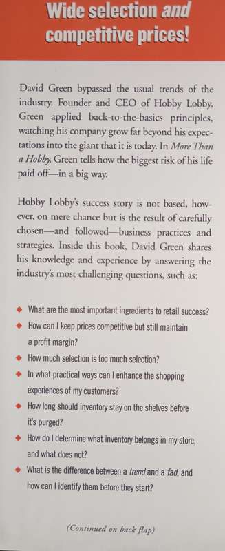 More Than a Hobby by David Green with Dean Merrill