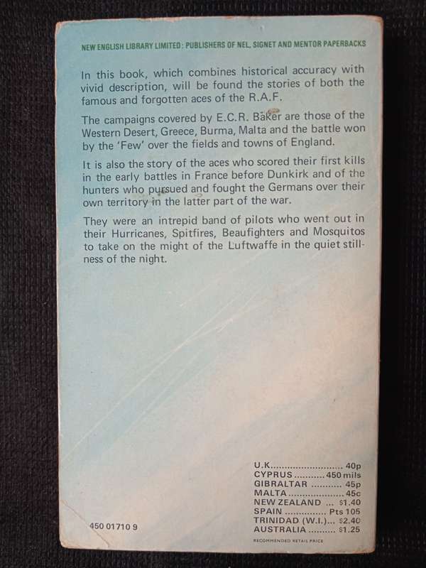 The Fighter Aces of the RAF by ECR Baker