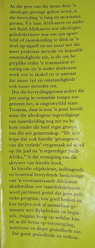 Afskied van Apartheid by W P Esterhuyse