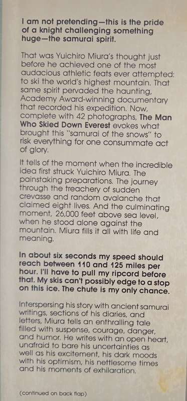 The Man Who Skied Down Everest by Yuichiro Miura with Eric Perlman