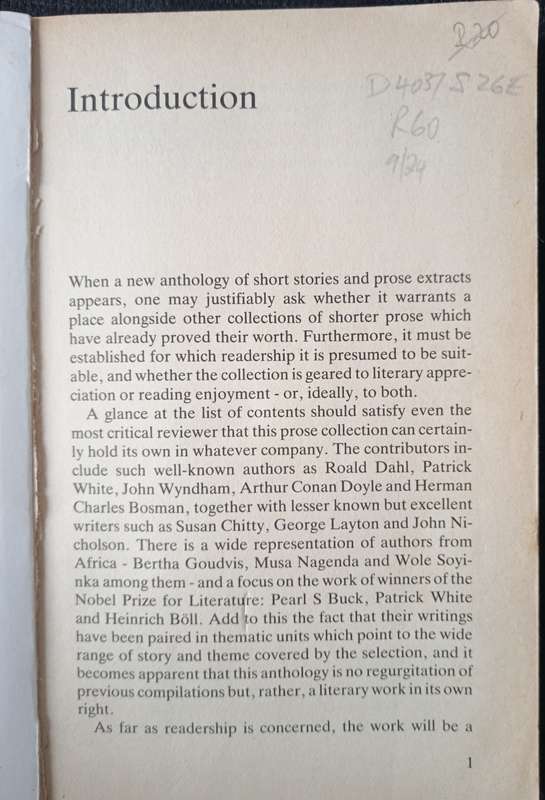 Across the Board An Anthology of Prose by Hugh Houghton-Hawksley