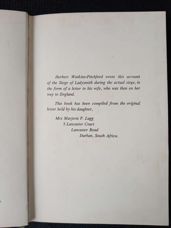 Besieged in Ladysmith by H Watkins-Pitchford