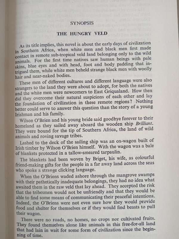 The Hungry Veld by S M A Lowe