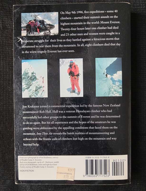 Into Thin Air by Jon Krakauer