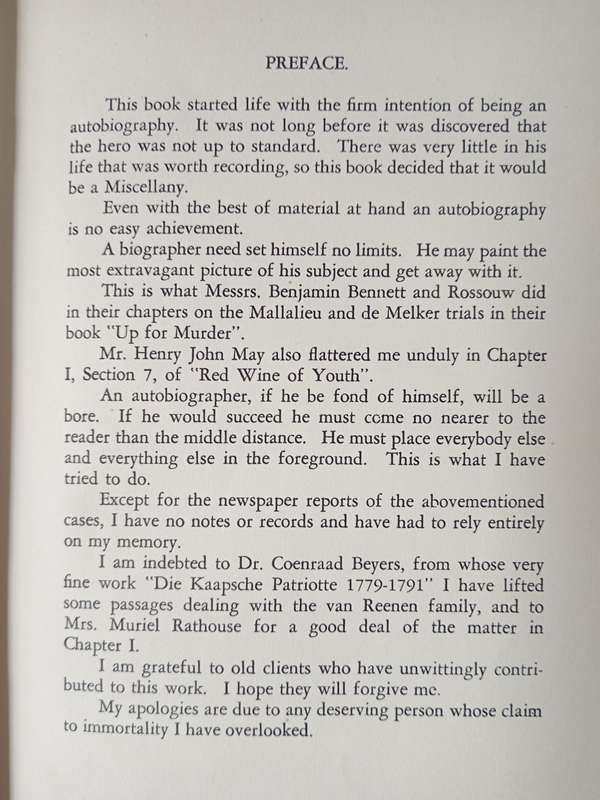 The First Forty Years being the Memoirs of H H Morris KC