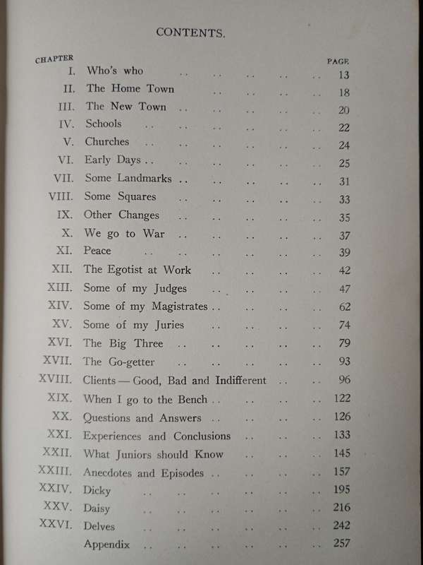 The First Forty Years being the Memoirs of H H Morris KC