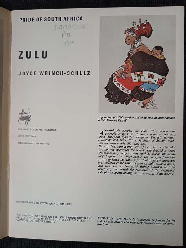 Pride of South Africa Zulu by Joyce Wrinch-Schulz