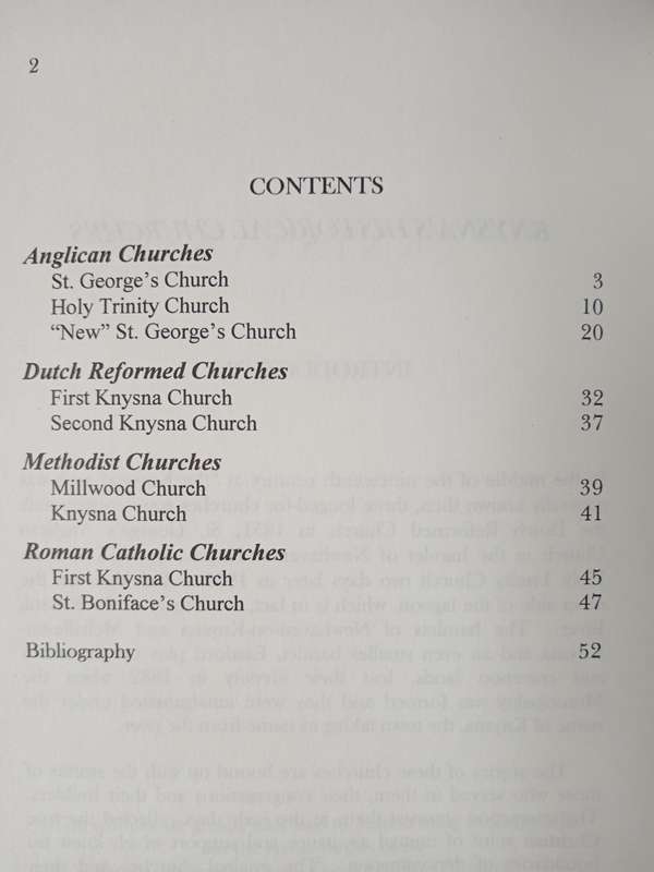 Knysna's Historical Churches by Margaret Parkes & Vicky Williams