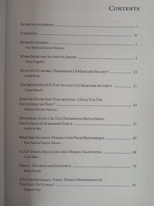 Maritime Security in Southern African Waters by Editors T Potgieter & R Pommerin
