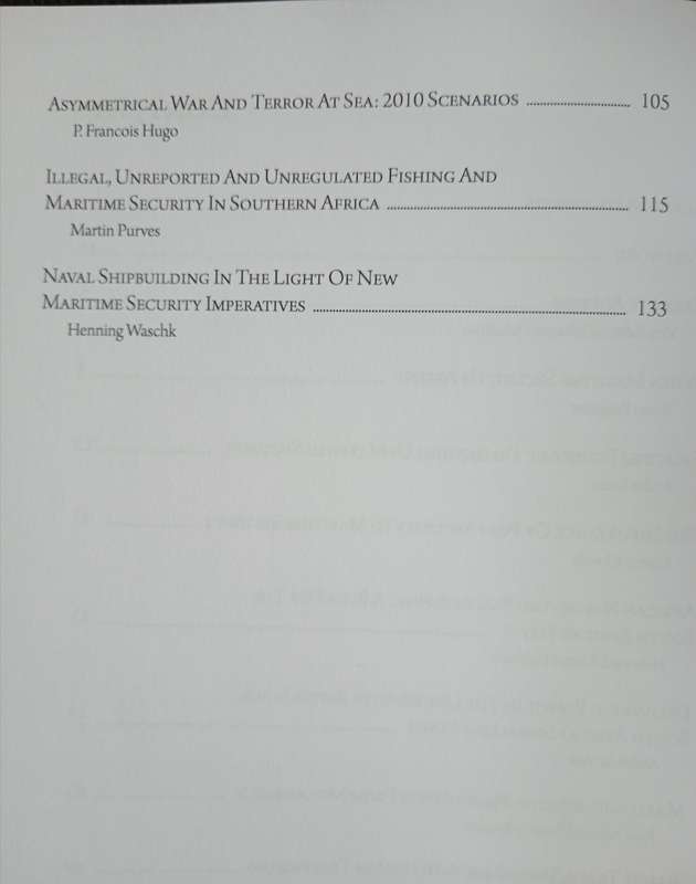 Maritime Security in Southern African Waters by Editors T Potgieter & R Pommerin