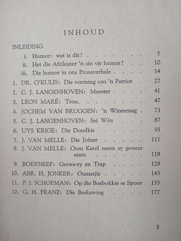 Afrikaanse Humor Verhale Compiled by F E J Malherbe