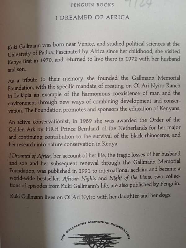 I Dreamed of Africa by Kuki Gallmann