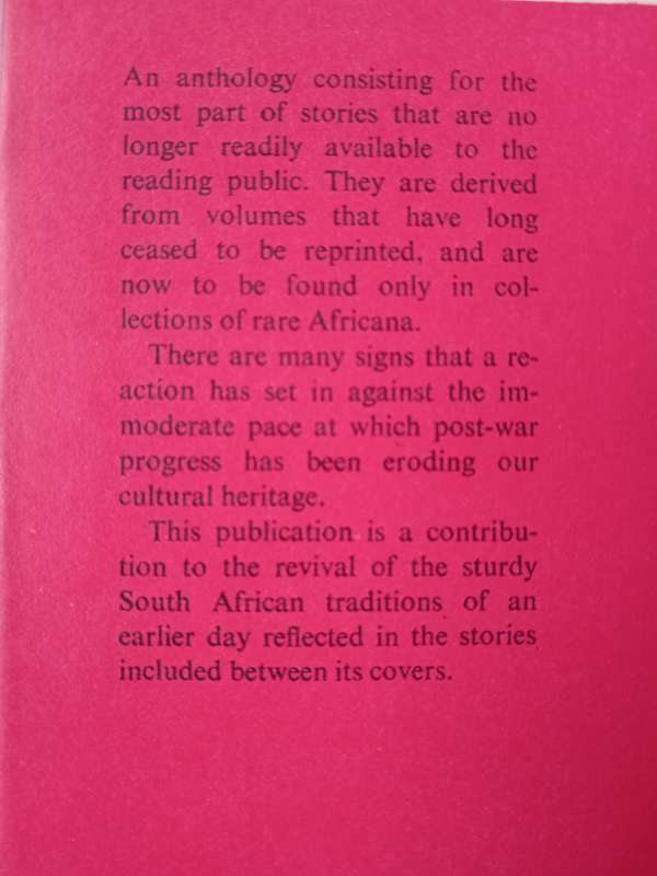 African Short Stories A Anthology from South Africa's past Selected by Professor J W Loubser